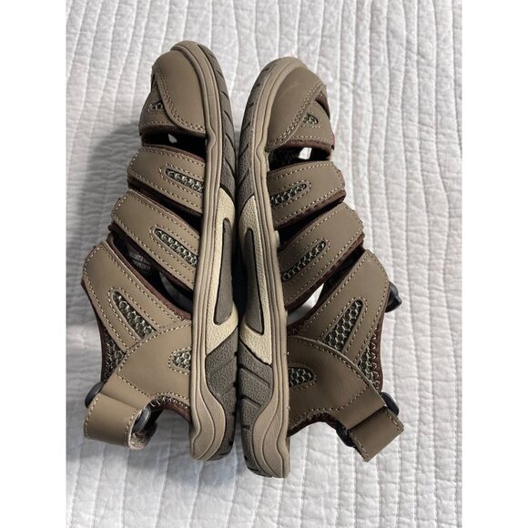 Eddie Bauer Blakely Brown Leather Hiking Walking Sandals Women Size 8 - Picture 2 of 7